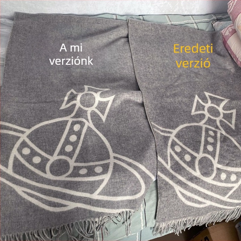 Saturn kétoldalas báránygyapjú sál nőknek