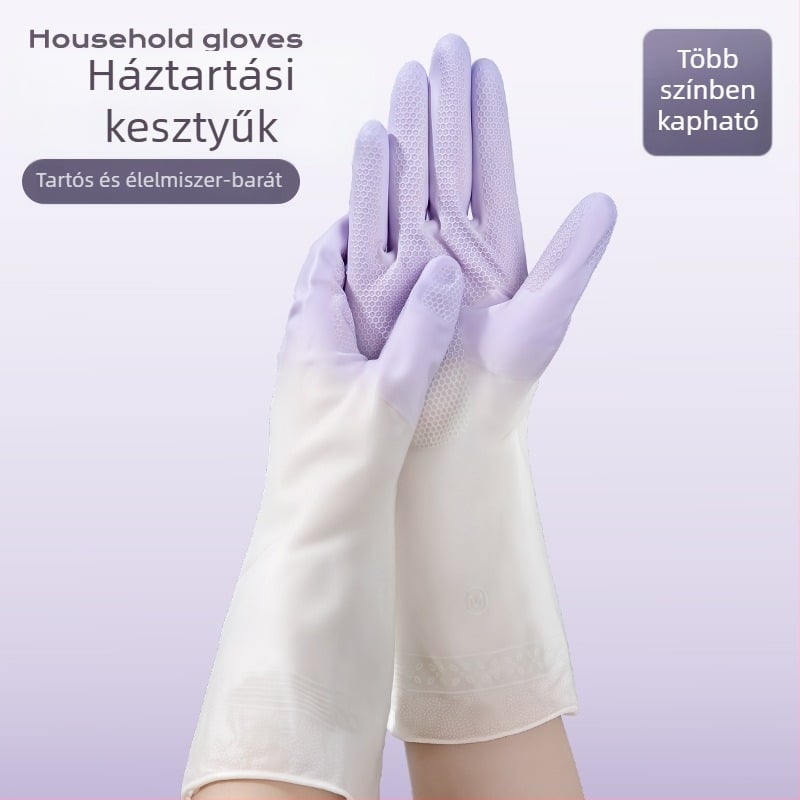 Konyhai mosogatáshoz való kesztyűk — tartósak, vastagabbak, vízállóak és csúszásmentesek, PVC anyagú