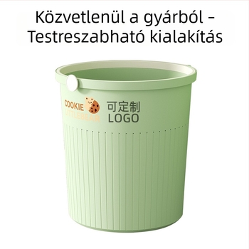 Krémszínű műanyag szemetes, fedél nélküli, 12 L, háztartási használatra