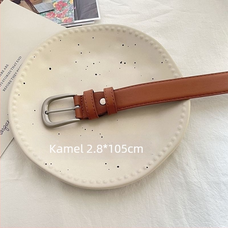 Vintage divat uniszex öv farmerhez, egyszerű tűcsattal, koreai stílusú dekoratív