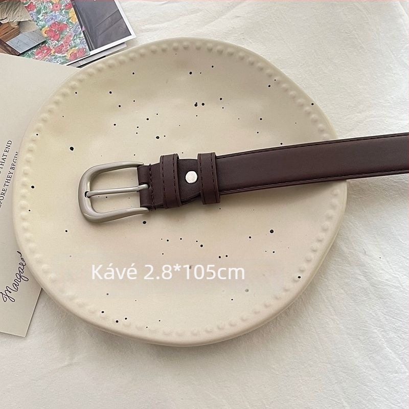 Vintage divat uniszex öv farmerhez, egyszerű tűcsattal, koreai stílusú dekoratív