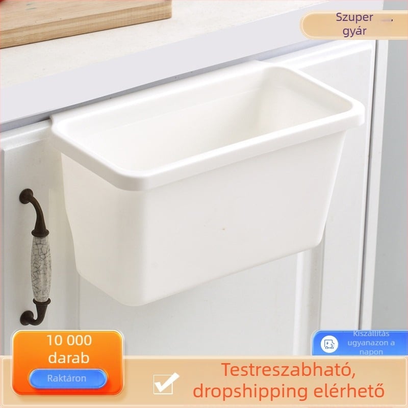 4L műanyag, fedél nélküli falra akasztható kuka fürdőszobába és konyhába, színes tárolóedény