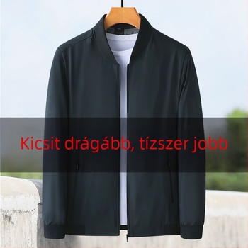 Férfi őszi kabát, lazán szabott, közepes vastagságú