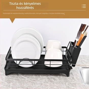 Konyhai tál- és evőeszközszárító állvány a konyhapulton