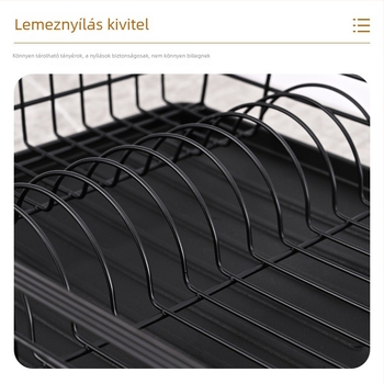 Konyhai tál- és evőeszközszárító állvány a konyhapulton