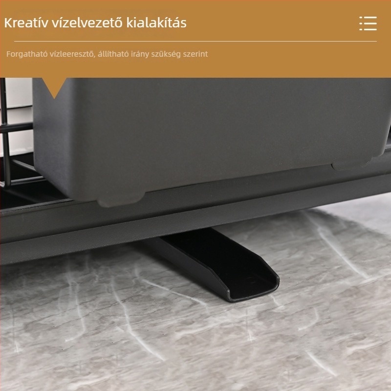 Konyhai tál- és evőeszközszárító állvány a konyhapulton