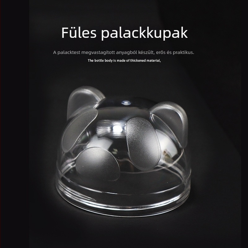 Átlátszó macskafülű PET-palack kupak, élelmiszer-minőségű, vastagított tömítés, szárított gyümölcsök üvegeihez