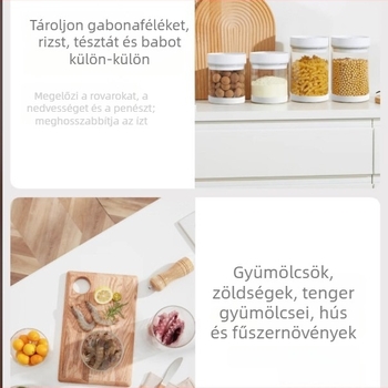 Intelligens vákuumos üveg tároló, automatikus levegő kiengedésével és frissesség megőrzésével, széles nyílású