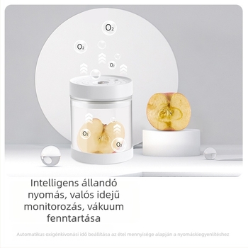 Intelligens vákuumos üveg tároló, automatikus levegő kiengedésével és frissesség megőrzésével, széles nyílású