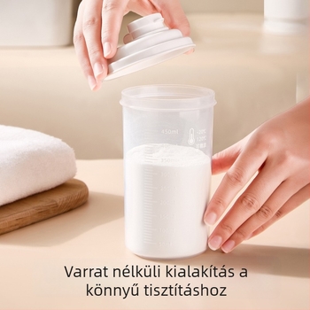 Zárható tárolóedény mérőskálával, háztartási adagolós üveg, mosópor és fehér cukor tárolóedény