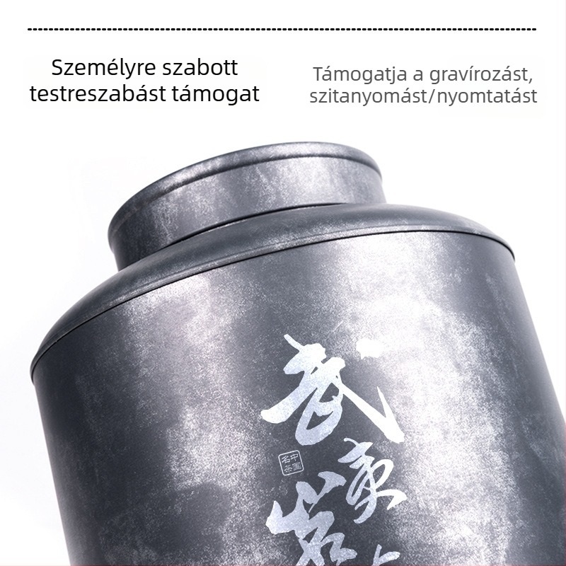 Teásdoboz, kör alakú fémdoboz, 0,5 kg, modell 9150