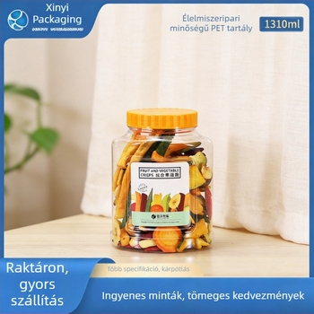 1300 ml átlátszó, zárható tárolóedény diófélékhez, nassolnivalókhoz, savanyúságokhoz és kandírozott gyümölcsökhöz