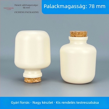 30 g kávébab tárolóüveg, 150 ml, parafadugós zárófedél, HDPE műanyag üveg