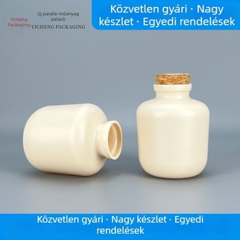 30 g kávébab tárolóüveg, 150 ml, parafadugós zárófedél, HDPE műanyag üveg
