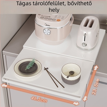 Konyhai pultteljes teleszkópos tároló – Edények és fazékok rendezője, Többfunkciós, Kinyitható munkapult, Teherbíró