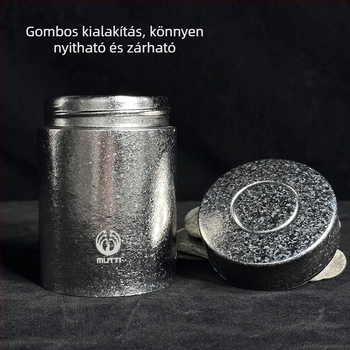 Tiszta titán tea tároló doboz, hordozható, zárható, utazáshoz és otthoni tároláshoz