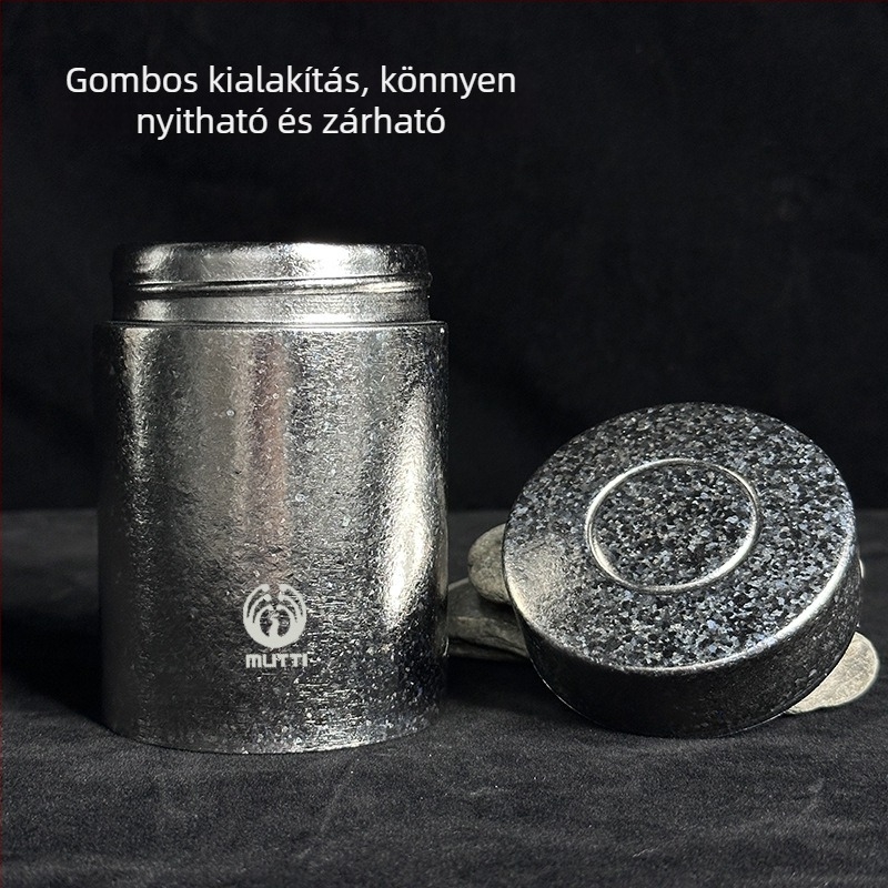 Tiszta titán tea tároló doboz, hordozható, zárható, utazáshoz és otthoni tároláshoz