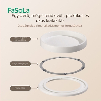 FaSoLa nagy kapacitású forgó konyhai szervező fűszerek és üvegek számára – többfunkciós tároló