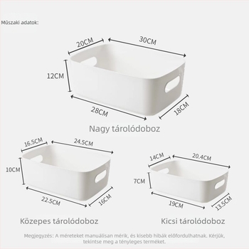 Asztali tároló doboz tárgyak rendezéséhez — nappali, fürdőszoba kozmetikumok, konyha és nassolnivaló tárolására