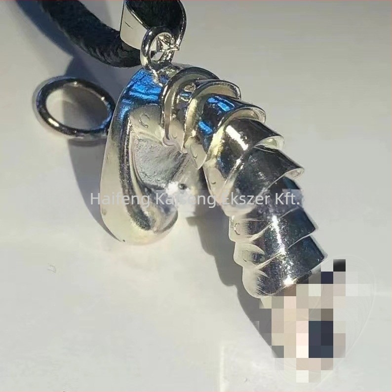 Férfi réz nyaklánc geometrikus kereszt motívummal és rhinestone medállal, hímvessző motívummal Halloween ékszer