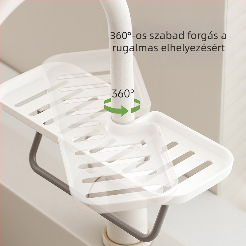 FaSoLa Konyhai Mosogató Leeresztő Polc – Fúrás Nélküli Csaptele Tárhely és Kendő Szervező