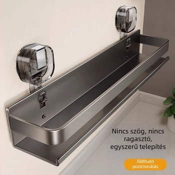 Konyhai falra szerelhető vákuumos tároló fűszerekhez, fúrás nélkül