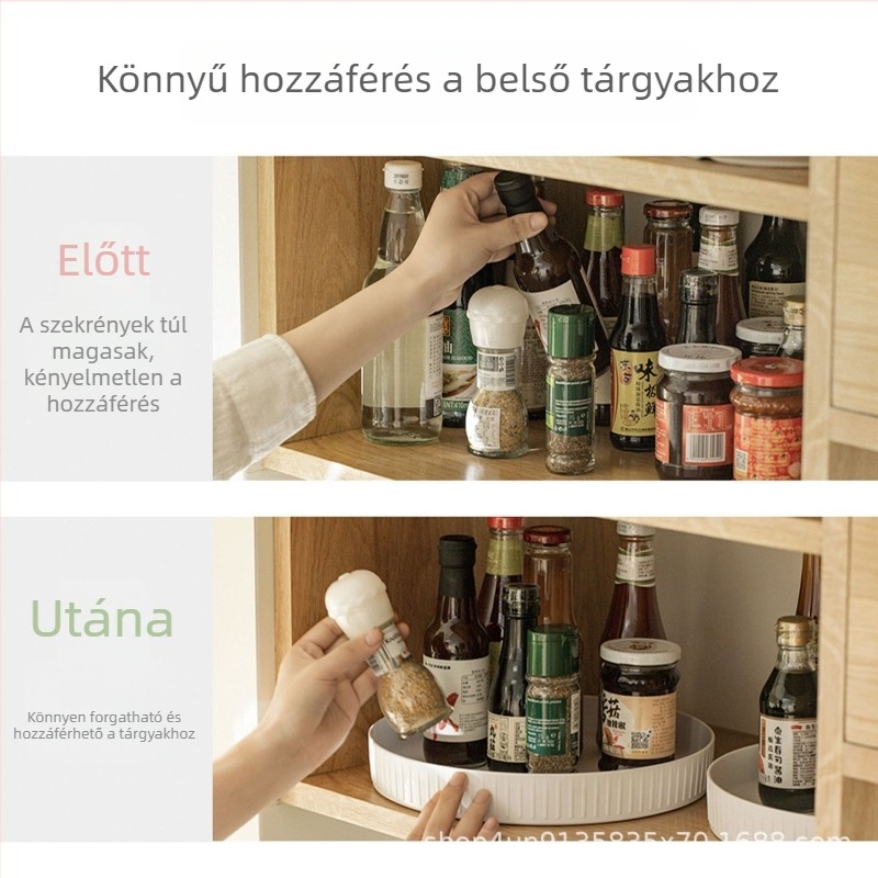 Forgó konyhai fűszertartó, asztali tároló