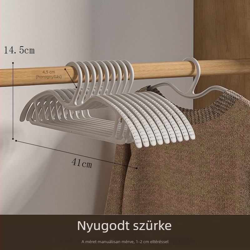 Helytakarékos rövid nyakú ruhatartók, csúszásmentes, nyom nélkül a gardróbban, nagy ruhákhoz