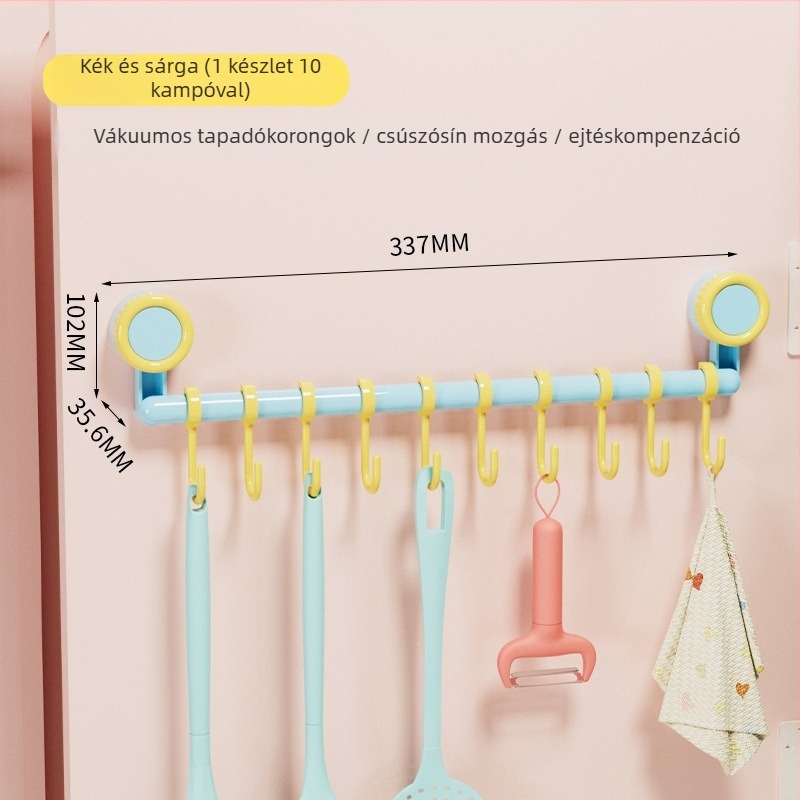 Dopamine Konyhai szívócsapokkal és egy sor csúszó sínnel, fúrás nélkül, szekrényben tároló polc, ajtóra szerelve