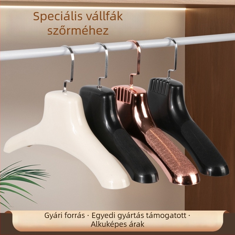 Norka szőrme kabát akasztó, széles vállú, nyom nélkül, uniszex