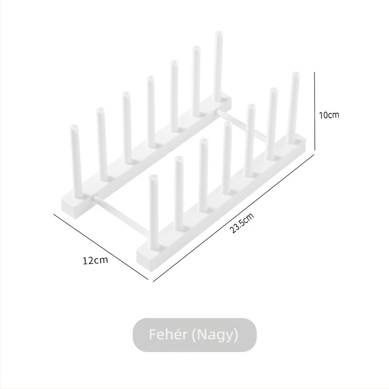 Konyhai edények és tányérok tárolója, műanyag szervező, modern minimalist stílus