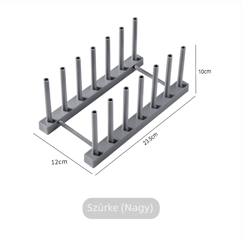 Konyhai edények és tányérok tárolója, műanyag szervező, modern minimalist stílus