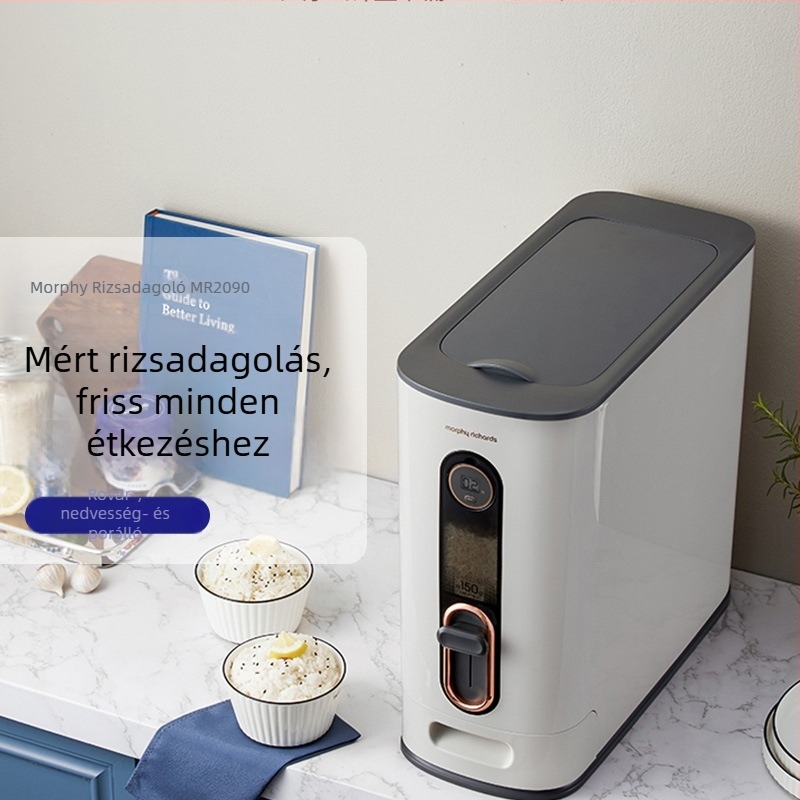 MR2090 Kerámia rizstároló tartály, 12 kg, zárható, nedvesség- és kártevőálló
