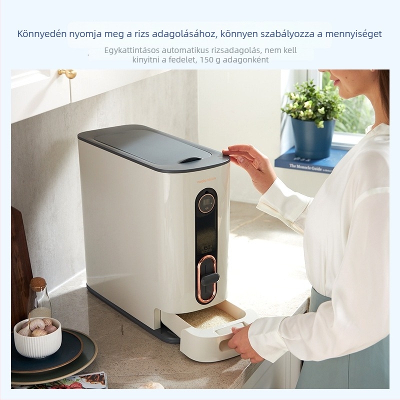 MR2090 Kerámia rizstároló tartály, 12 kg, zárható, nedvesség- és kártevőálló