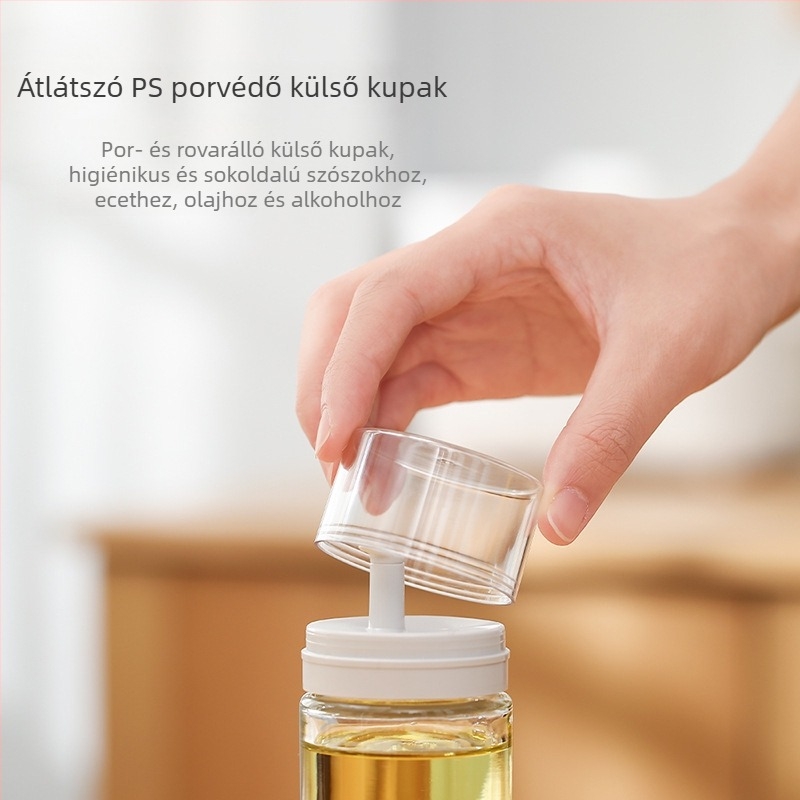FaSoLa üvegből készült olajtartó a konyhába, gravitációs adagolóval, csepegésmentes, függő olaj- és szósz-tartó