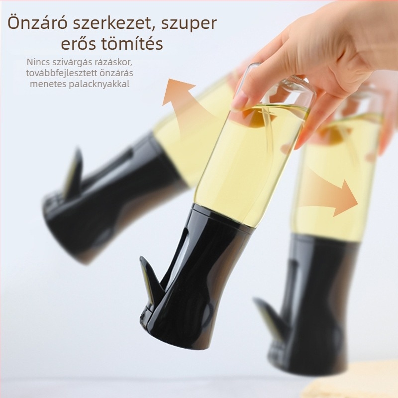 Olajspray üveg, 220 ml, üvegből, konyhai olaj permetező nyomógombos működéssel és olajkontrollal