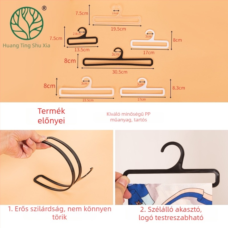 Műanyag sál-állvány téglalap alakú textil kiállító állvány
