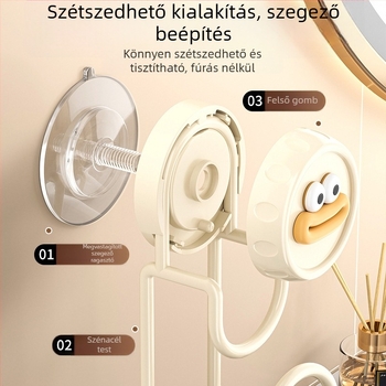 Falra szerelhető mosdó akasztó ragasztó nélkül, fürdőszoba és konyha