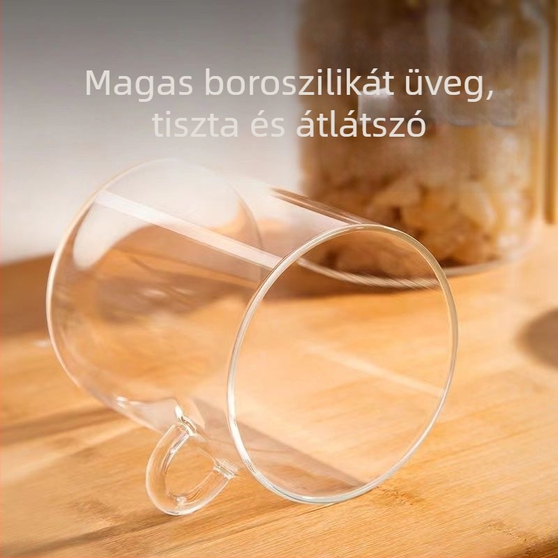 Üvegből készült tealevelek tárolója, cukor és só tárolója, zárható, hordozható, 1200 ml