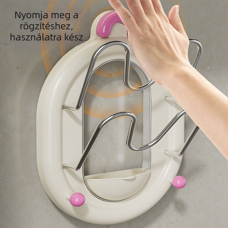 Fali szívócsészés fedő- és vágódeszka tároló, több szintű