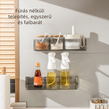 Fali tároló polc fűszerekhez – fúrás nélkül, multifunkcionális