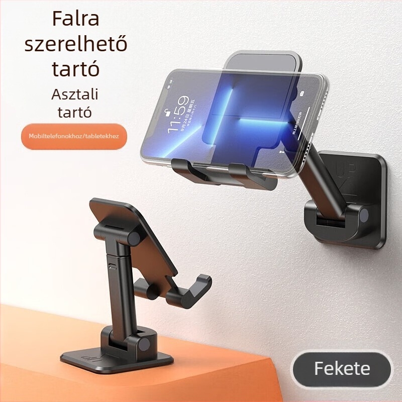 Összecsukható falra szerelhető telefontartó, teleszkópos, rezgésálló, konyha és fürdőszoba számára