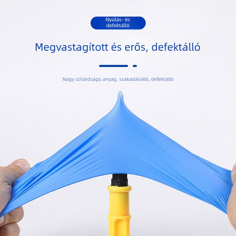 Semoshi nitril egyszer használatos kesztyűk, sötétkék, 5G vastagságú, tudományos kutatásokhoz, élelmiszer-minőségű, konyha és háztartási tisztításhoz