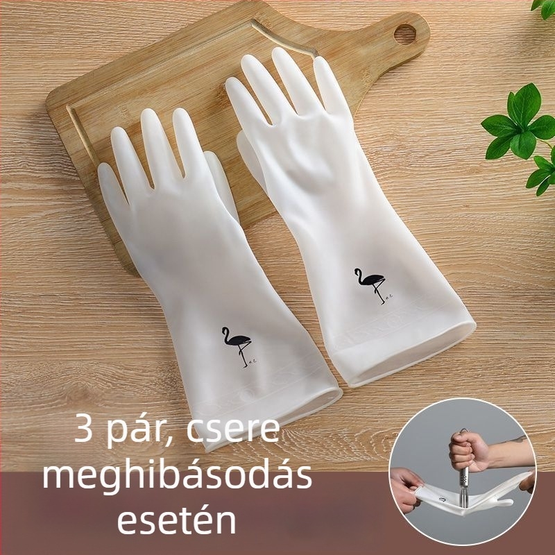Mosogatós kesztyűk, hosszúak és vastagok, vízálló és kopásálló, PVC alapú gumiból