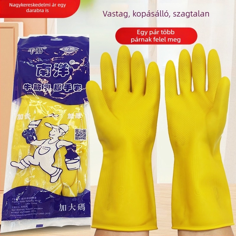Nanyang vastag latex kesztyűk háztartási használatra – Tartósak és vízállóak konyhai tisztításra és mosogatásra