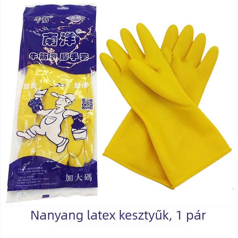 Nanyang vastag latex kesztyűk háztartási használatra – Tartósak és vízállóak konyhai tisztításra és mosogatásra