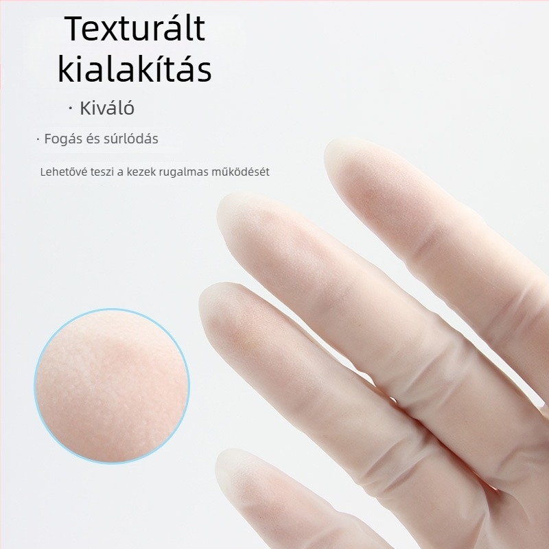 Tuofeng eldobható nitril kesztyűk, vastított, tartós, vízálló, mosogatáshoz otthon, élelmiszer-minőségű, csúszásmentes