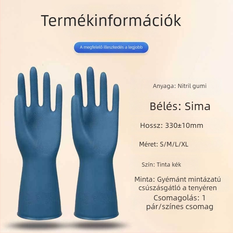 Sav- és bázisálló nitril kesztyűk, kopásálló és karcálló, nem ragadósak, tartósak, könnyűek és puhák