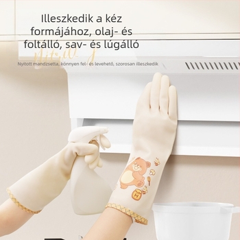 Nitril védőkesztyűk konyhára, vízállóak és tartósak, 32 cm hosszúak, főzéshez, mosogatáshoz és takarításhoz