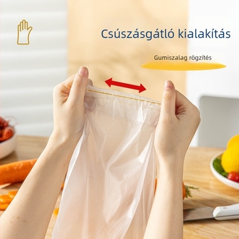 Hosszabbított egyszer használatos kesztyűk, vastagított, átlátszó, csúszásmentes, catering- és élelmiszer-kezelésre, mosogatásra és mosásra, téli használatra